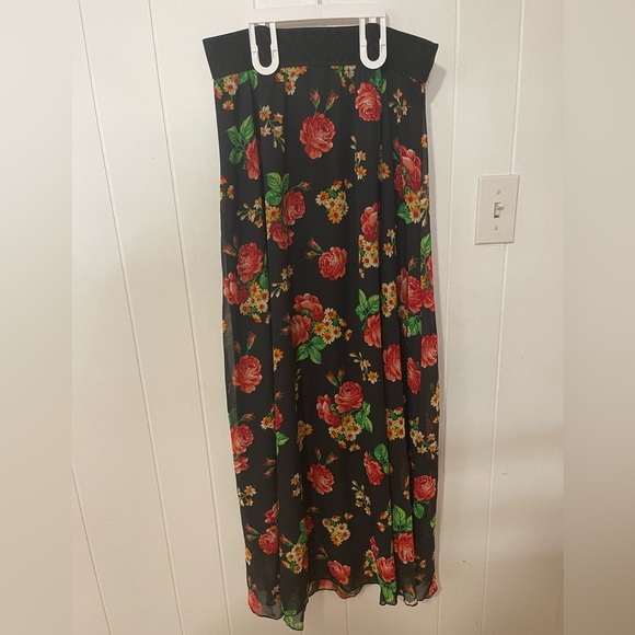 LuLaRoe Floral Print Maxi Skirt - Picture 2 of 13